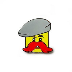 Pin Drop x Not Milk blockhead enamel pin